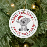 Décoration En Céramique Koala Christmas Snow Winter Animals Koalas Ceramic<br><div class="desc">The koala for Christmas with fairy lights. Funny animals with gifts and snow for the holidays. Also funny for christmas in July. Koalas are cute animals and perfect for Christmas.</div>