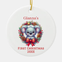 Koala personnalisé pour le premier Noël