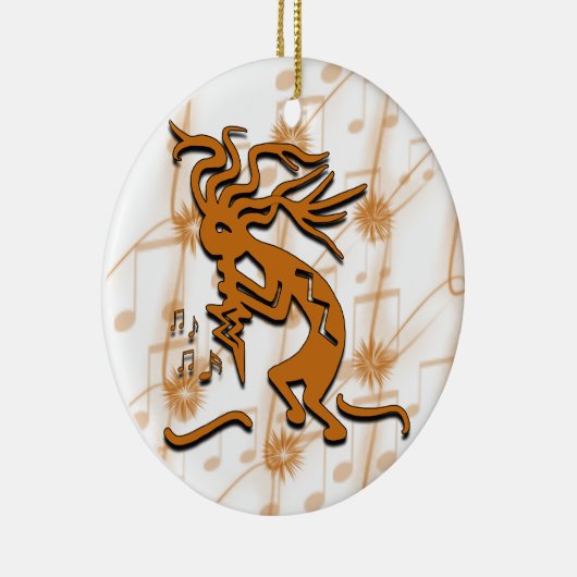 Décoration En Céramique Kokopelli avec les notes musicales (Droite)