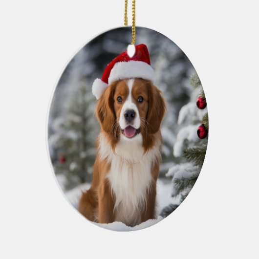 Décoration En Céramique Kooikerhondje Chien Noël Keepsaké (Droite)