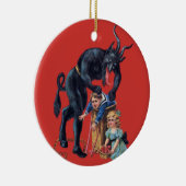 Décoration En Céramique krampus de Noël antique rouge (Droite)