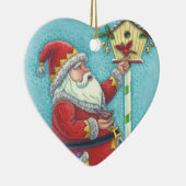 DÉCORATION EN CÉRAMIQUE KRIS KRINGLE REDBIRDS, MERRY CHRISTMAS PÈRE NOËL (Droite)