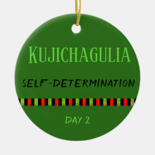 Décoration En Céramique Kujichagulia - Kwanzaa Day 2 Vert