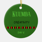 Décoration En Céramique Kuumba - Kwanzaa Jour 6 Vert (Devant)