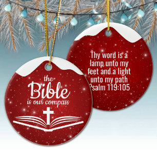 Décoration En Céramique La Bible est notre verset biblique de boussole fes