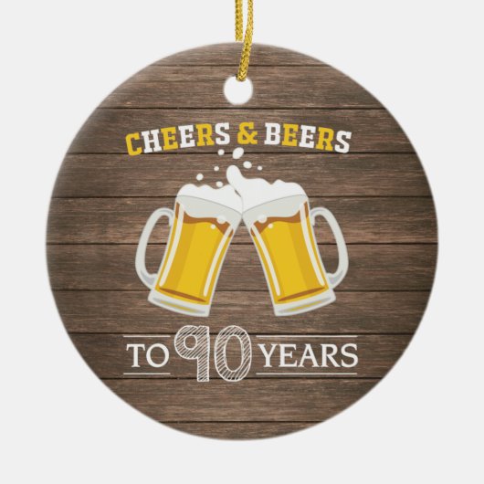 Décoration En Céramique La bière rustique à 90 ans (Devant)