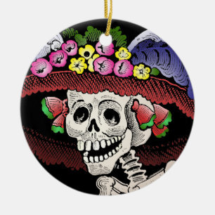 Décoration En Céramique La Calavera Catrina [ornement]