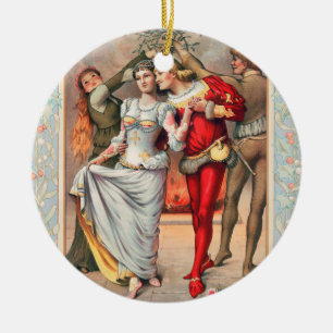 Décoration En Céramique La carte de Noël de Prang (vers 1886)