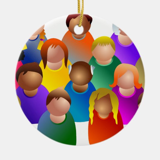 Décoration En Céramique La Communauté diverse (Devant)