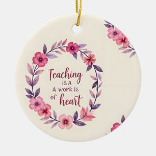 Décoration En Céramique La couronne d'amour de l'enseignant