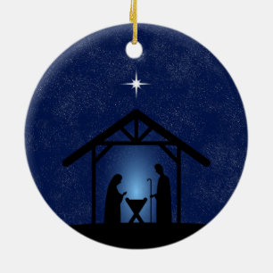 Décoration En Céramique La crèche de Noël Scène religieuse