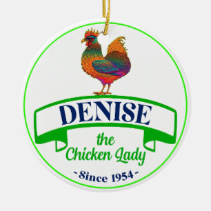 Décoration En Céramique La dame du poulet