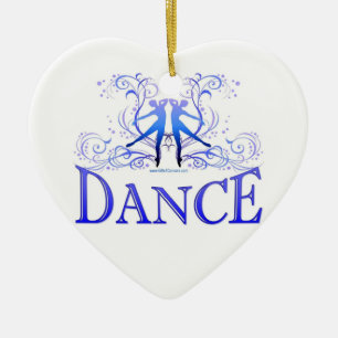 Décoration En Céramique La danse met en rouleau l'ornement de coeur de
