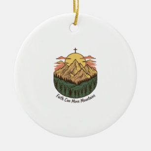 Décoration En Céramique La foi peut déplacer les montagnes Vintage Mountai
