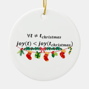 Décoration En Céramique La joie à noël est toujours plus grande, maths noë