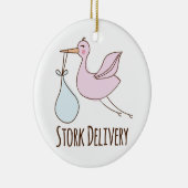 Décoration En Céramique La livraison de cigogne (Droite)