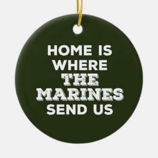 Décoration En Céramique La maison est où les marines nous envoient