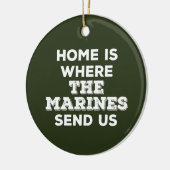 Décoration En Céramique La maison est où les marines nous envoient (Gauche)