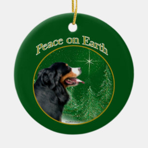 Décoration En Céramique La paix des chiens de montagne bernois