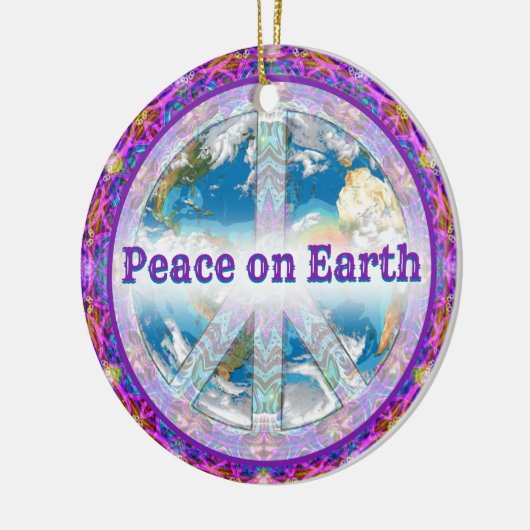 Décoration En Céramique La Paix Sur Terre Coexiste (Gauche)