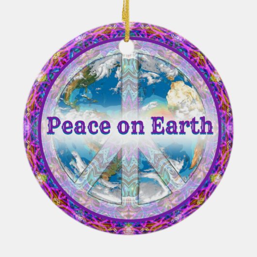 Décoration En Céramique La Paix Sur Terre Coexiste (Dos)