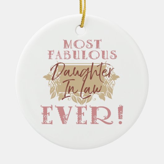 Décoration En Céramique La plus fabuleuse belle-fille du monde (Devant)