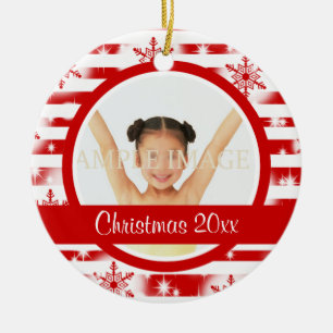 Décoration En Céramique La première photo de Noël personnalisent