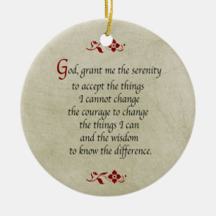 Décoration En Céramique La prière de sérénité/style vintage/double ont