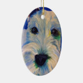 Décoration En Céramique La RÈGLE du Schnauzer blanc ! (Droite)