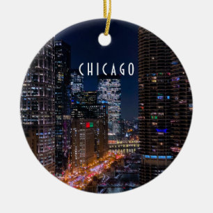 Décoration En Céramique La rivière Chicago à l'ornement en céramique de