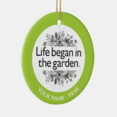 Décoration En Céramique La vie a commencé dans le jardin (Droite)