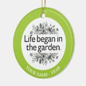 Décoration En Céramique La vie a commencé dans le jardin (Gauche)