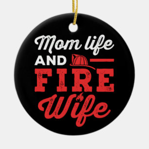 Décoration En Céramique La vie de maman et femme d'un pompier
