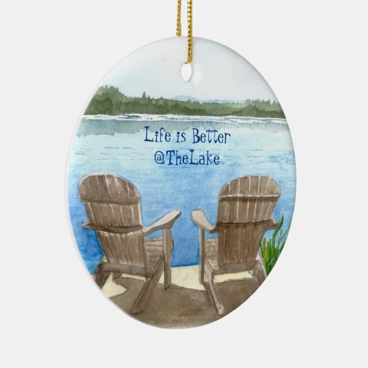 Décoration En Céramique La Vie Est Meilleure Au Lac (Droite)