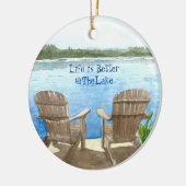 Décoration En Céramique La Vie Est Meilleure Au Lac (Gauche)