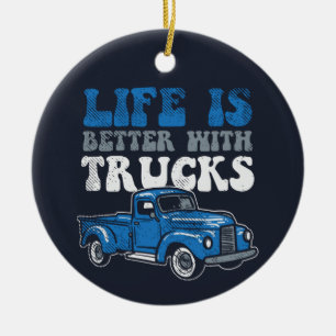 Décoration En Céramique La vie est meilleure avec Trucks Vacances nouveaut