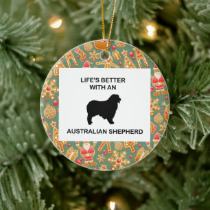 Décoration En Céramique la vie est meilleure avec un berger australien