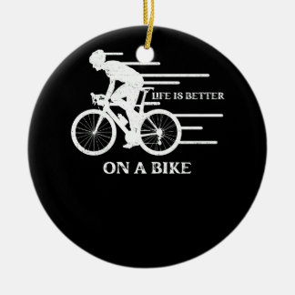 Décoration En Céramique La Vie Est Mieux Sur Un Vélo Cycliste B