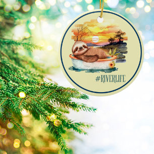 Décoration En Céramique La vie fluviale Mélange Sloth Custom Keepsaké