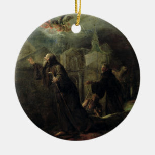 Décoration En Céramique La vision de St Francis de Paola