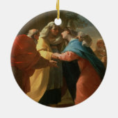 Décoration En Céramique La visite (huile sur la toile) (Dos)