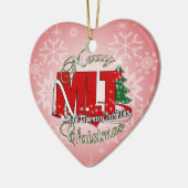 DÉCORATION EN CÉRAMIQUE LABORATOIRE MÉDICALE TECH DE NOËL DE MLT (Gauche)