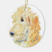 Décoration En Céramique Labradoodle crème (Gauche)