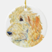 Décoration En Céramique Labradoodle crème (Dos)