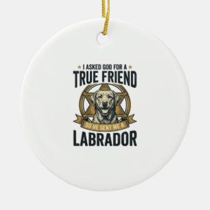 Décoration En Céramique Labrador Vrai Ami Conception Vintage Amateur de Ch