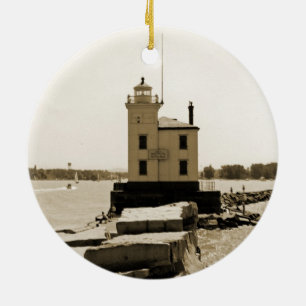 Décoration En Céramique Lac Erie Lighthouse
