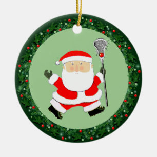 Décoration En Céramique Lacrosse Noël Collectible