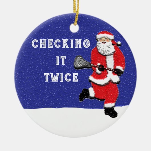 Décoration En Céramique Lacrosse Père Noël Collectif (Devant)