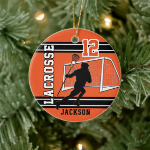 Décoration En Céramique Lacrosse 🥍 Sport - Orange