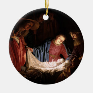 Décoration En Céramique L'Adoration des Bergers par Honthorst